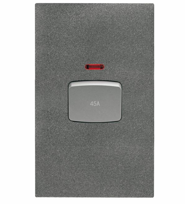 UTEN 6M 146型45A雙極開關帶LED指示燈 (白色/灰色)