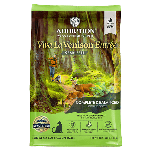 Addiction Grain Free Viva La Venison Entree Dry Cat Food 4lb/10lb