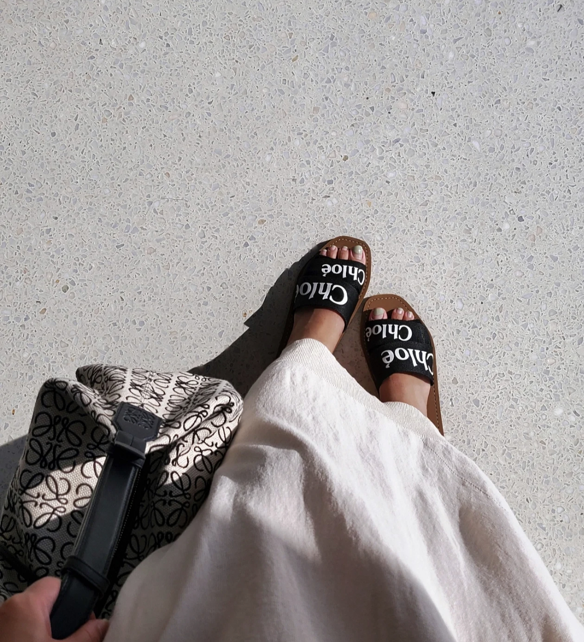 Chloe 字母拖鞋-M