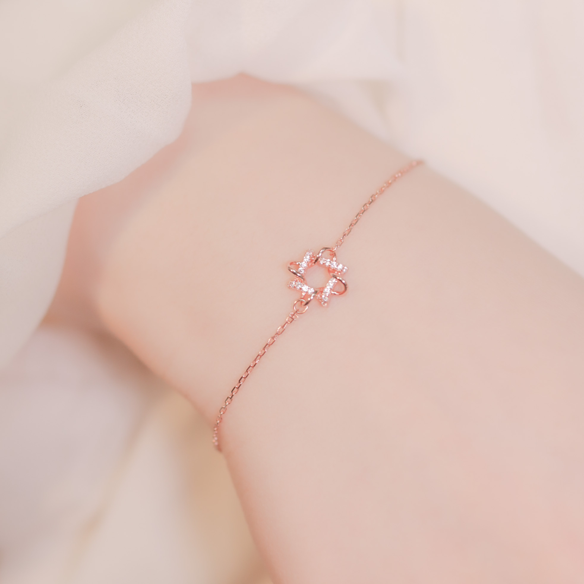| 925 Silver・Rose Gold | Knitted Circle Bracelet | BR0747 |