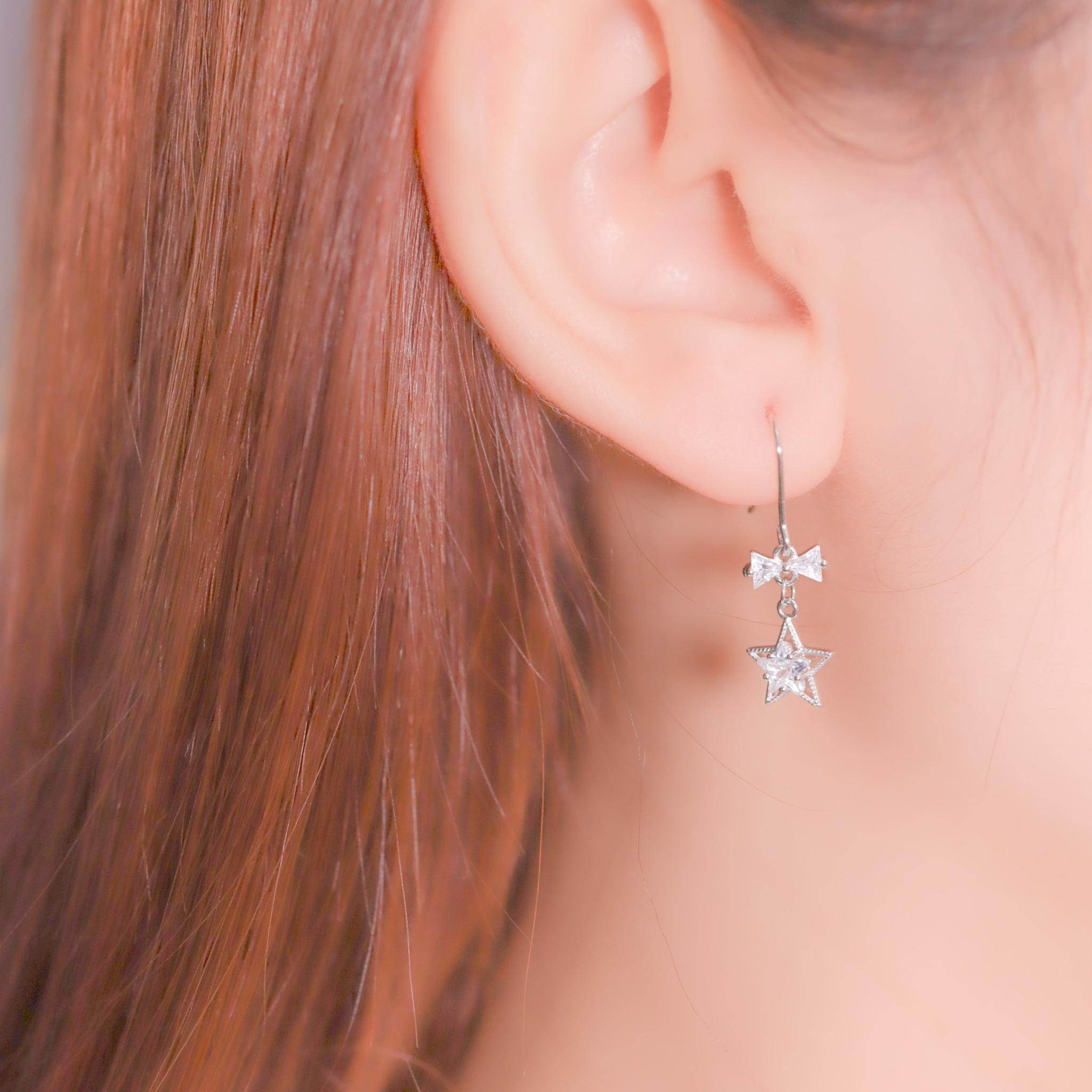 | 925 Silver・White Gold・Rose Gold | Star’s Love Earrings（Silver / Rose Gold） | EA0370 |