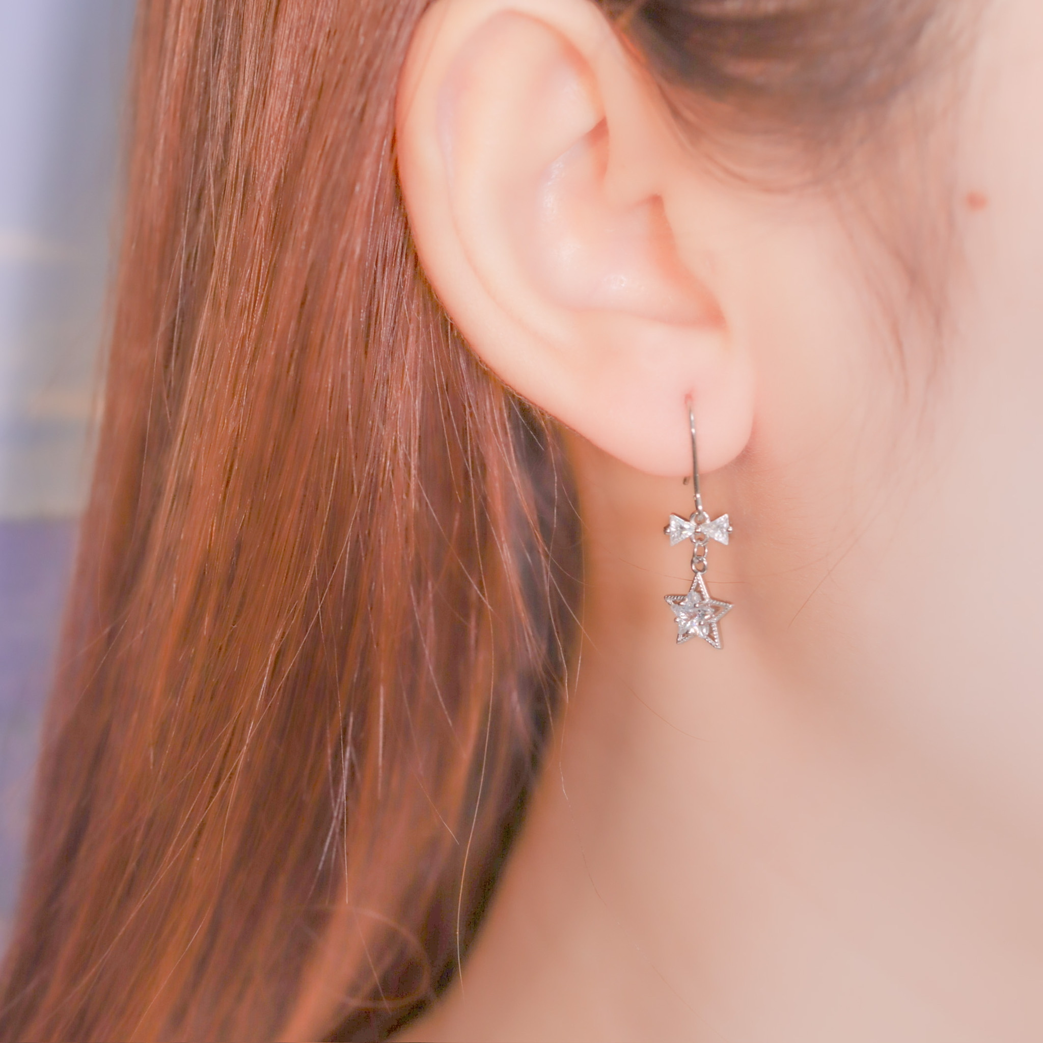 | 925 Silver・White Gold・Rose Gold | Star’s Love Earrings（Silver / Rose Gold） | EA0370 |