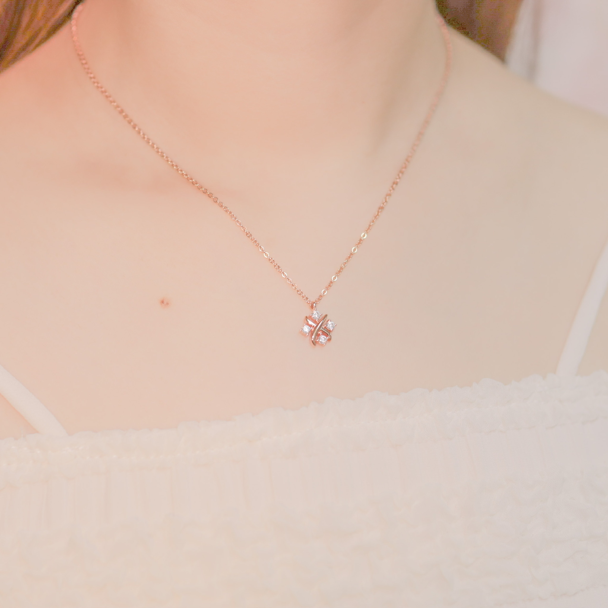 | 925 Silver・White Gold・Rose Gold | Irrational Love Necklace（Silver / Rose Gold） | NE0527 |