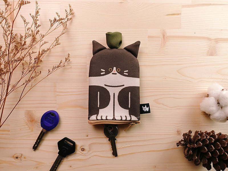 小黃間｜Furry Zoo 動物造型鑰匙包｜賓士貓