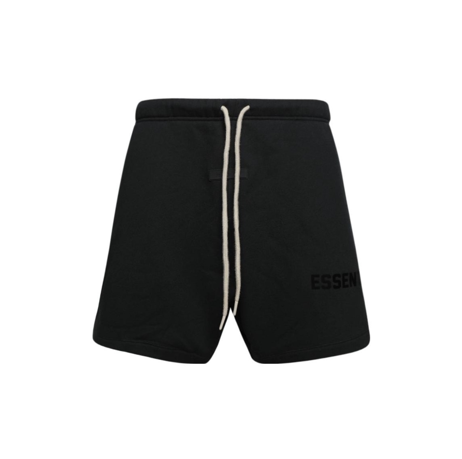 Fear of god essentials best sale graphic sweat shorts black