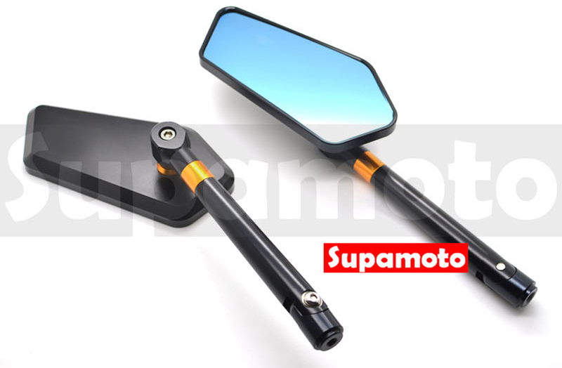 -Supamoto- M74 CNC 後照鏡 消光 黑 銀 後視鏡 勁戰 通用 改裝 鋁合金 造型