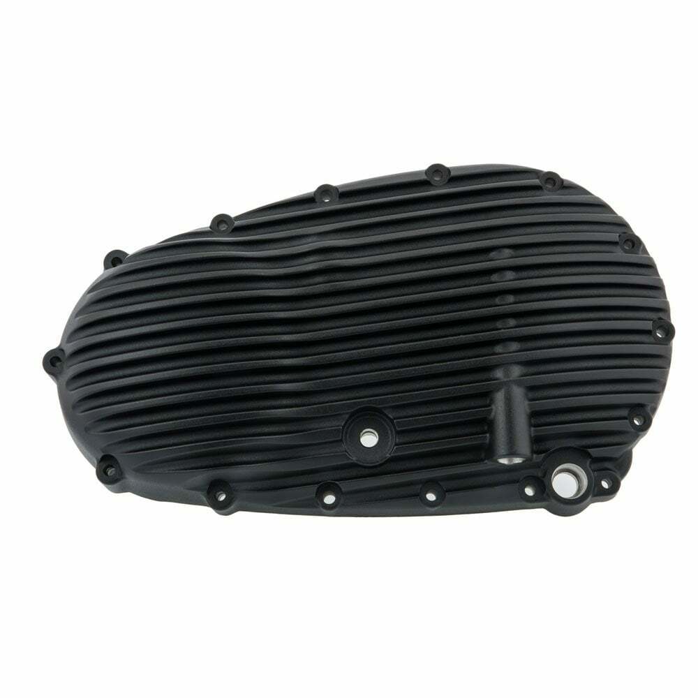 Motone LC Ribbed/Finned Clutch/Primary Side Engine Case Cover - Black