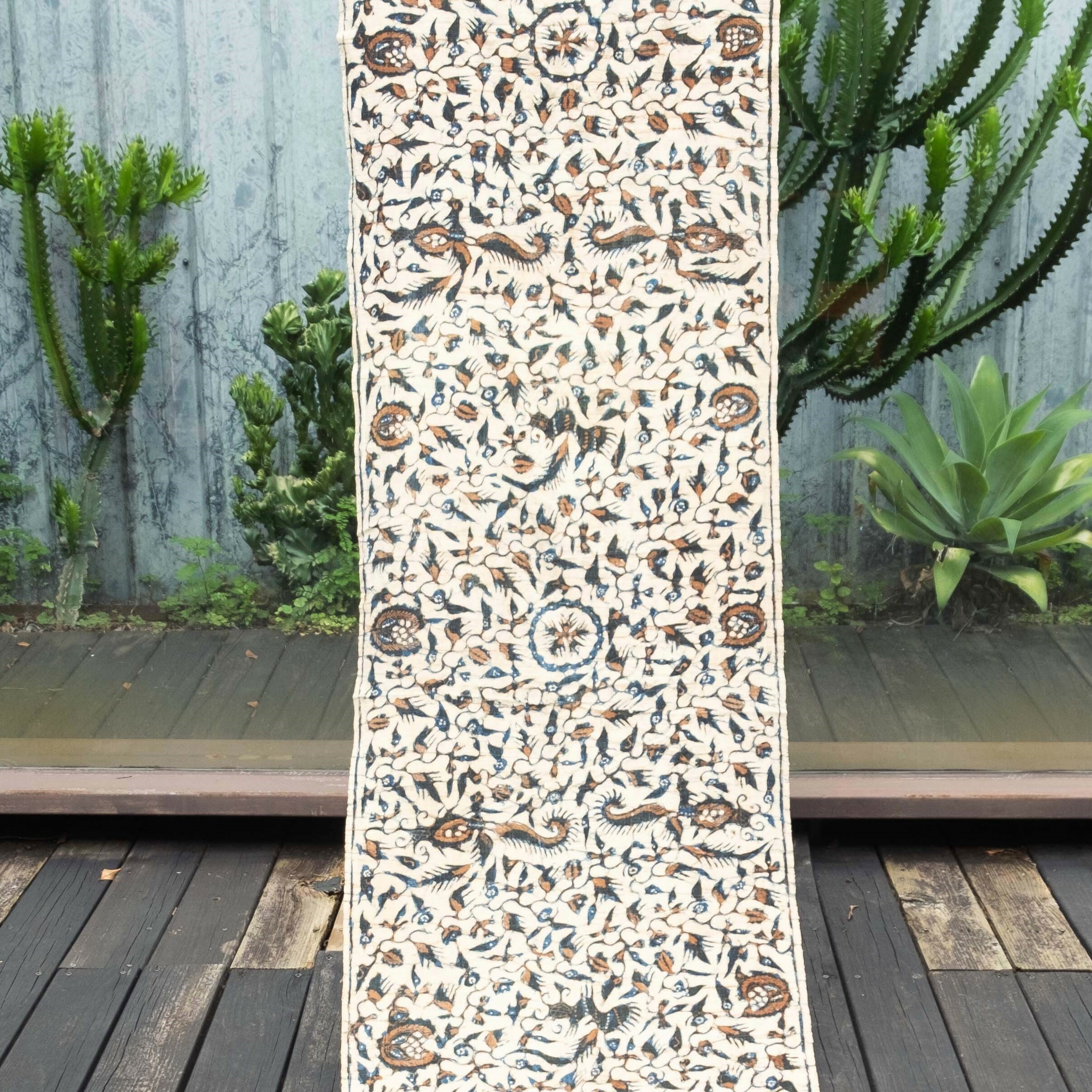 蠟染 Batik｜布－綠藤葉語 1990s｜印尼