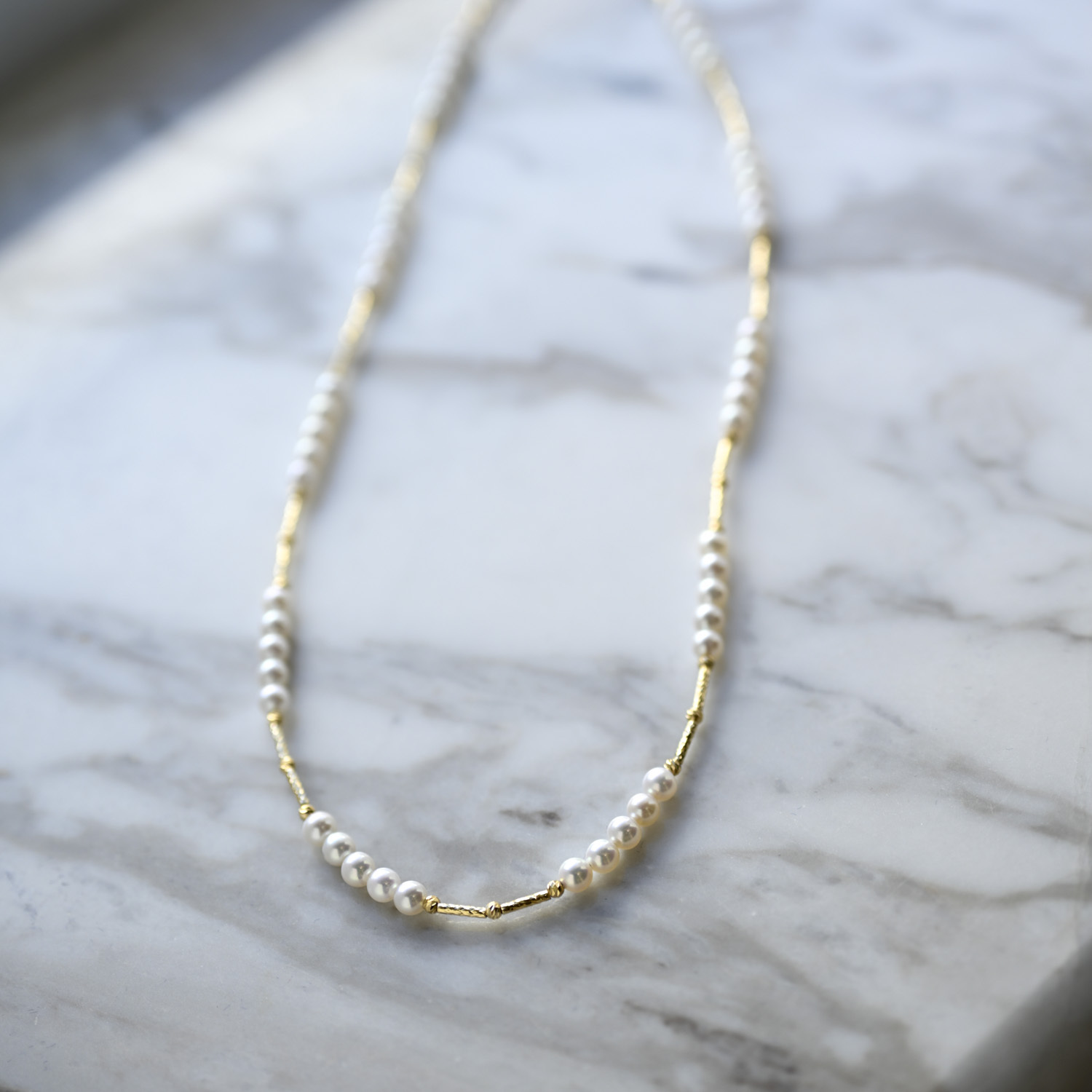 18K 3.5-4mm Multi Akoya Pearl Necklace