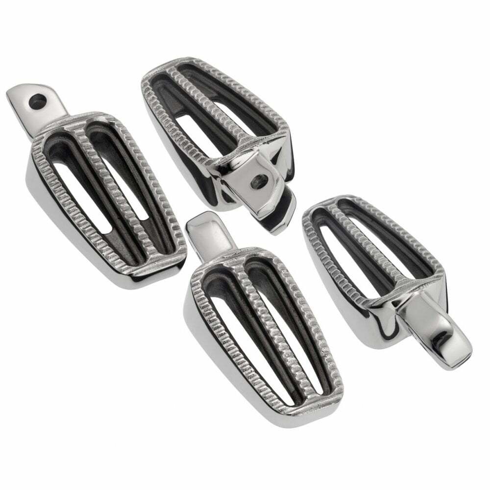 Motone 水冷凱旋專用 前+後乘客 腳踏 - 拋光銀