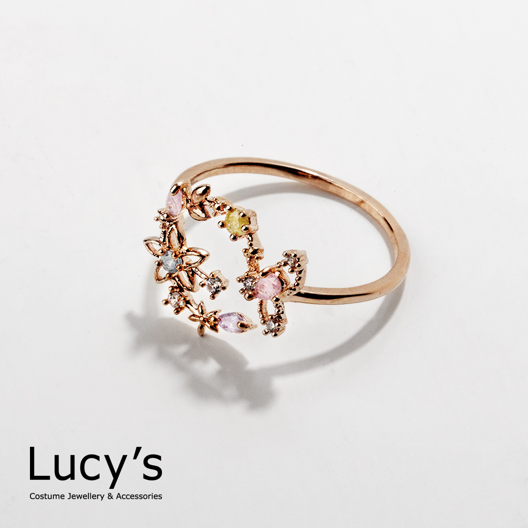 蜜漾花圈 開口戒 (二色) (107578/107579)