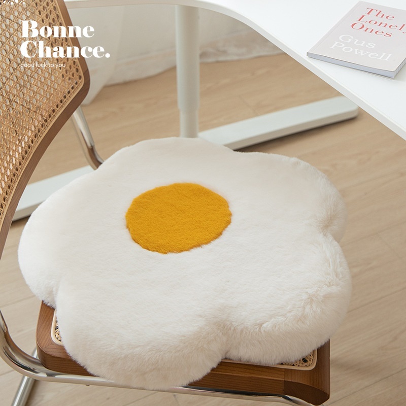 韓風立體花朵毛絨椅墊 七色