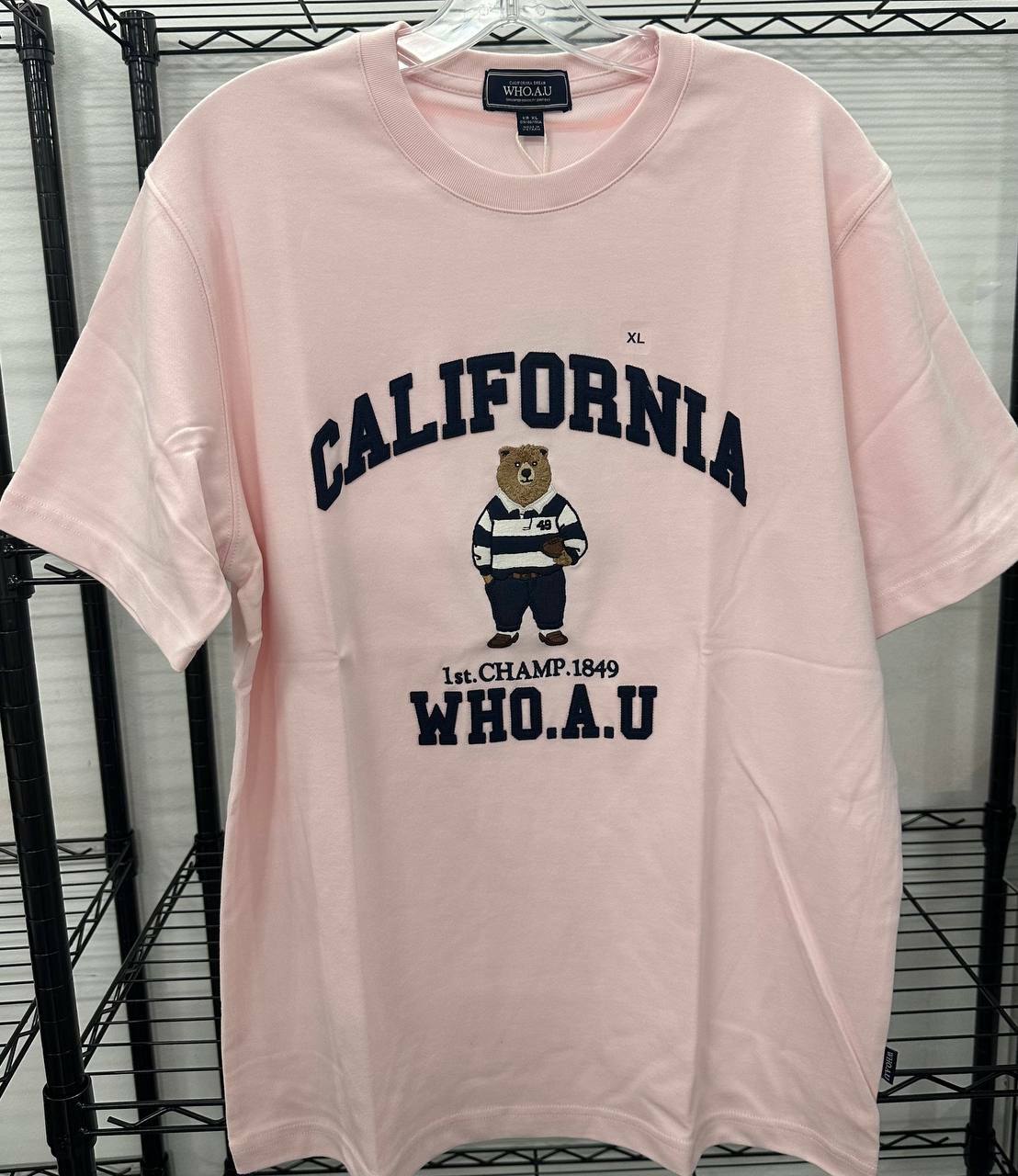 [S] WHO.A.U STEVE PATCH SHORT SLEEVE T-SHIRT,PINK, WHRAD2312U-PINK (SWAU172)
