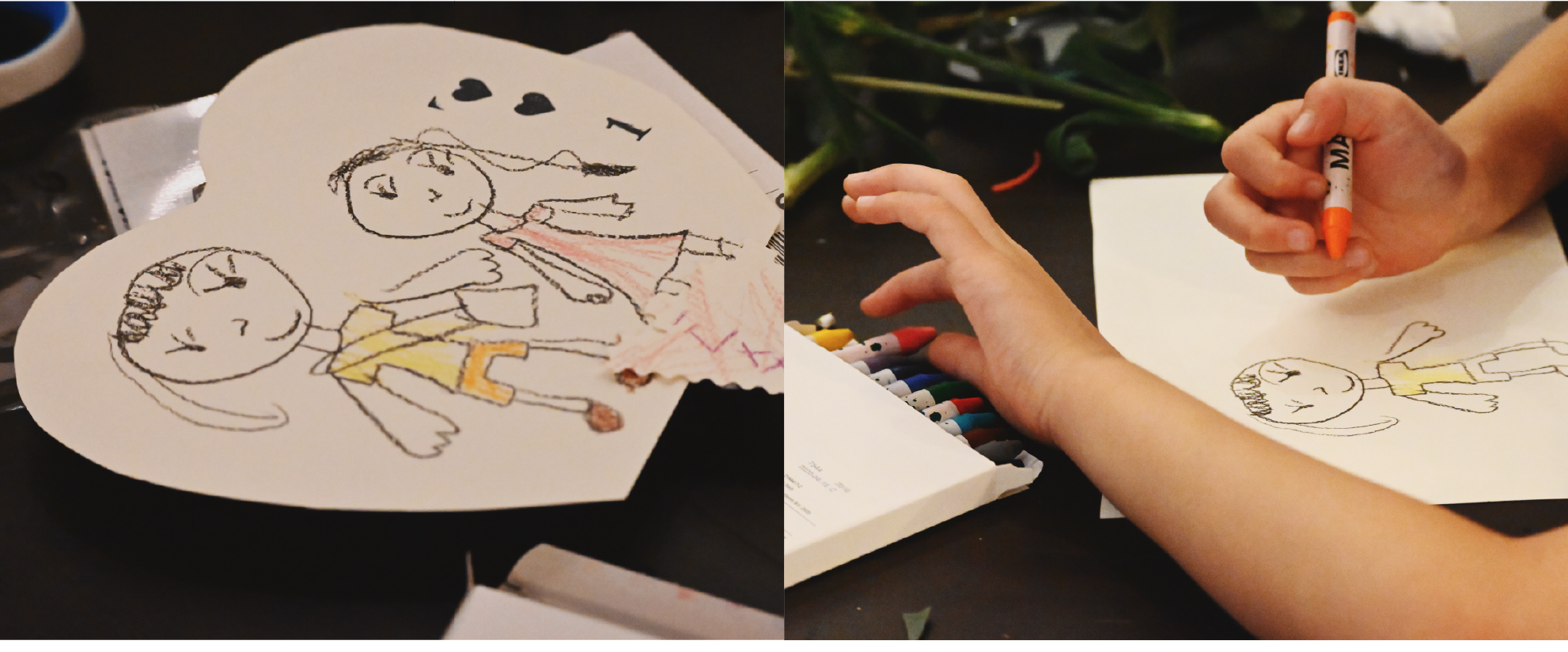 小青山舉辦母親節親子活動-繪製母親節卡片的場景