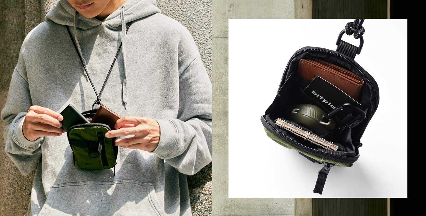 【bitplay】Essential Pouch 機能小包-附頸掛繩 (兩色)