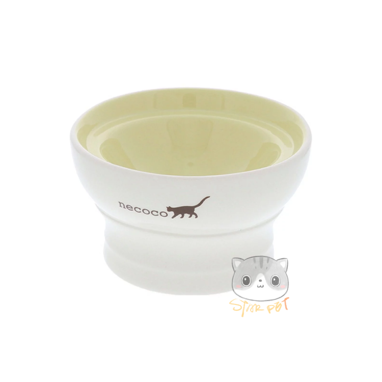 Necoco 陶瓷高腳乾糧專用貓碗