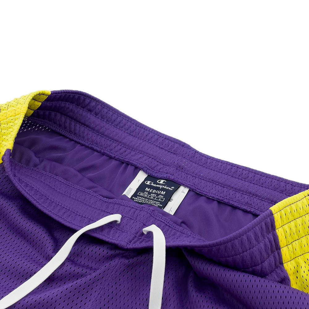 男款-LEGACY定番網眼籃球短褲-紫/黃（218698-VS017）
