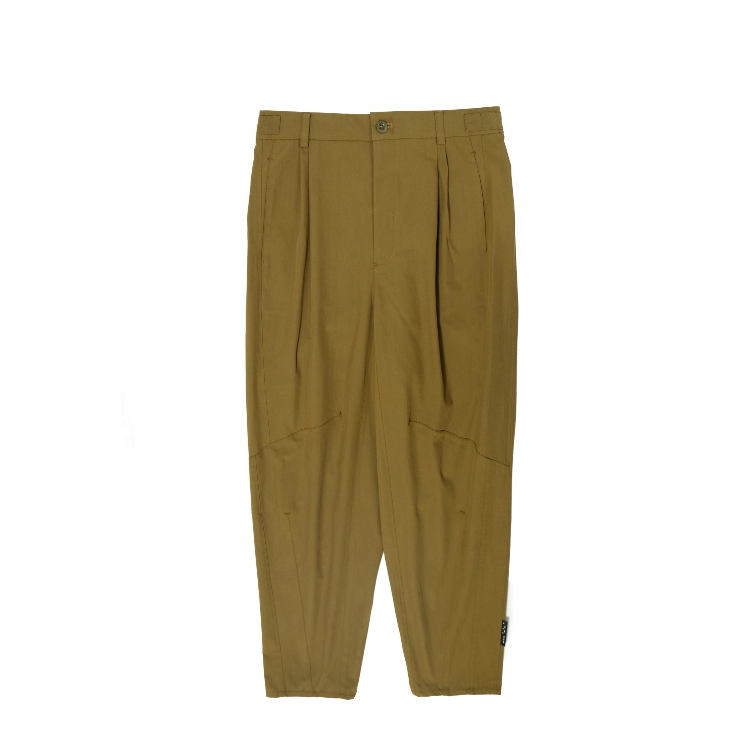 打摺剪裁長褲- 橄欖綠