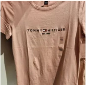 [S] TOMMY HILFIGER CREWNECK T-SHIRT,PEACH, 76J3260-630 [FINAL SALE] (STH313)
