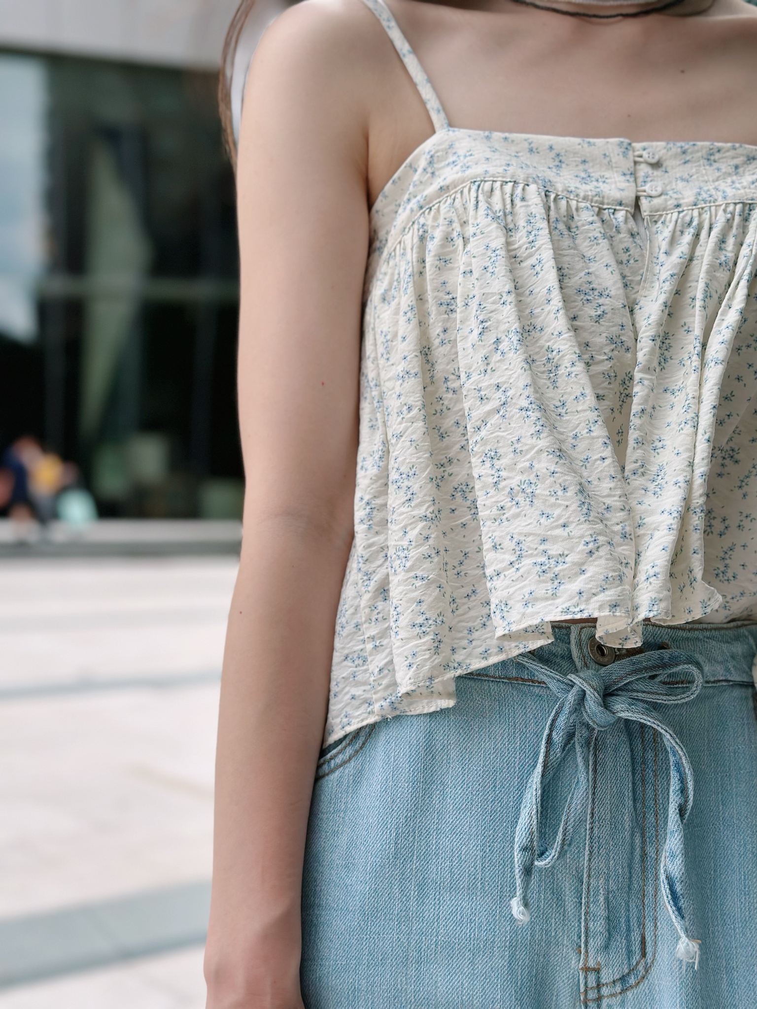 小碎花娃娃吊帶