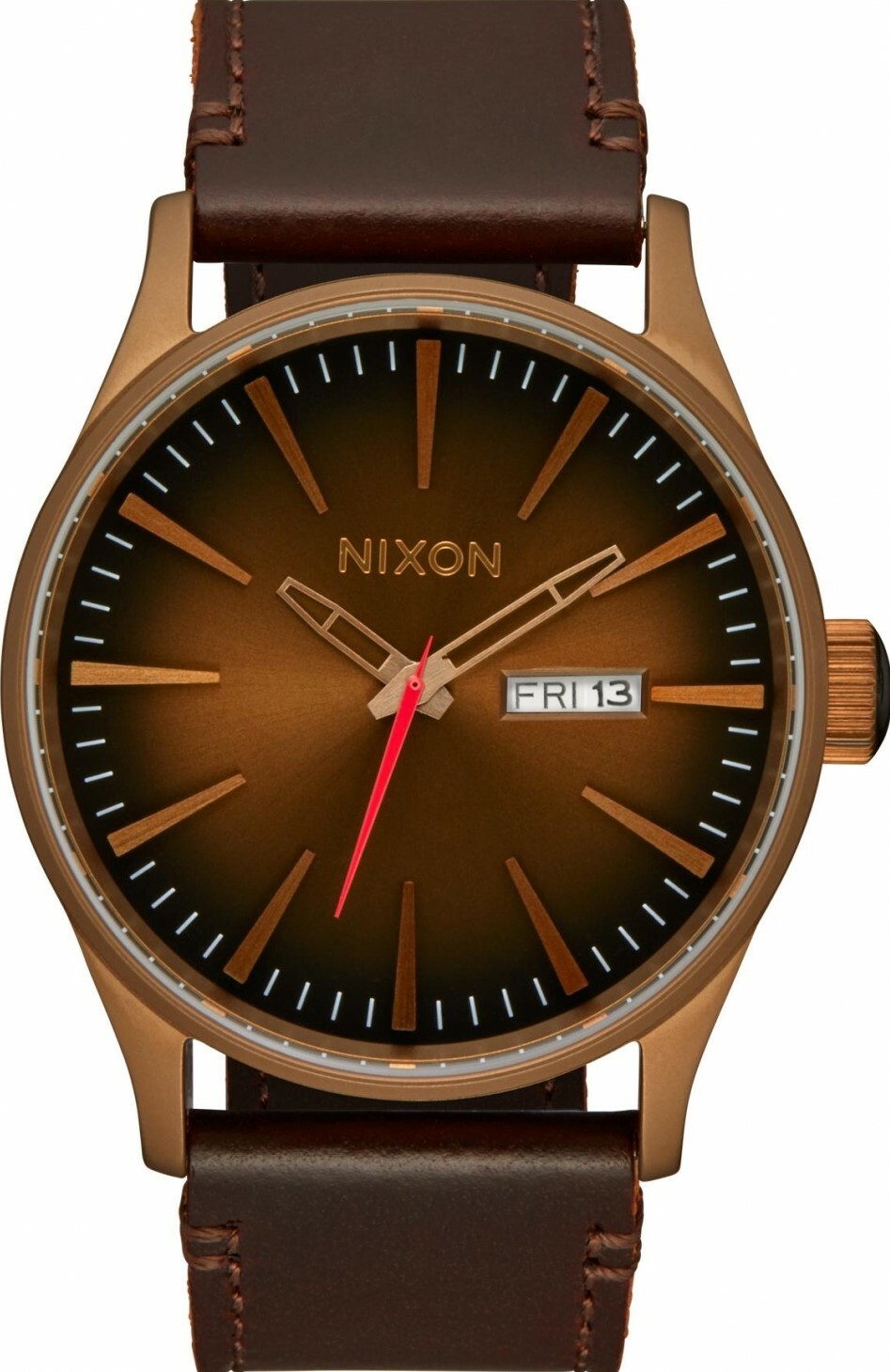 萬年鐘錶 - NIXON 尼克森  SENTRY SS 復古簡約皮革男錶  A105-5145  錶徑42MM