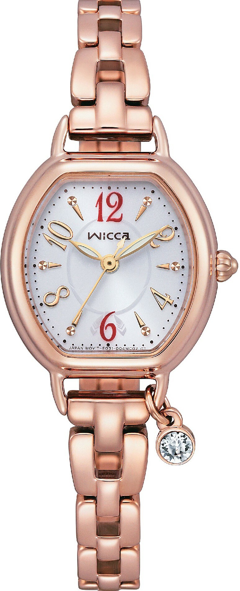 萬年鐘錶 - Citizen - Wicca   公主系列台灣限定酒桶形太陽能女錶  KP2-566-11  錶徑23.5MM