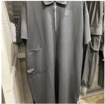 [S] LIFEWORK WAFFLE HALF ZIP-UP COLLAR DRESS,BLACK, LW232OP862-1-40 [FINAL SALE]  (SLW229)