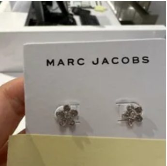 [S] MARC JACOBS M0012401-040 FLOWER STUD EARRING,SILVER, 191267083131 (SMJ112)