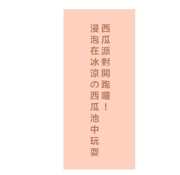 小青山舉辦的親子活動-進入西瓜游泳池玩水囉