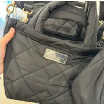 [S] MARC JACOBS M0016681 QUILTED NYLON MINI TOTE BAG,BLACK, 191267863146 (SMJ117)