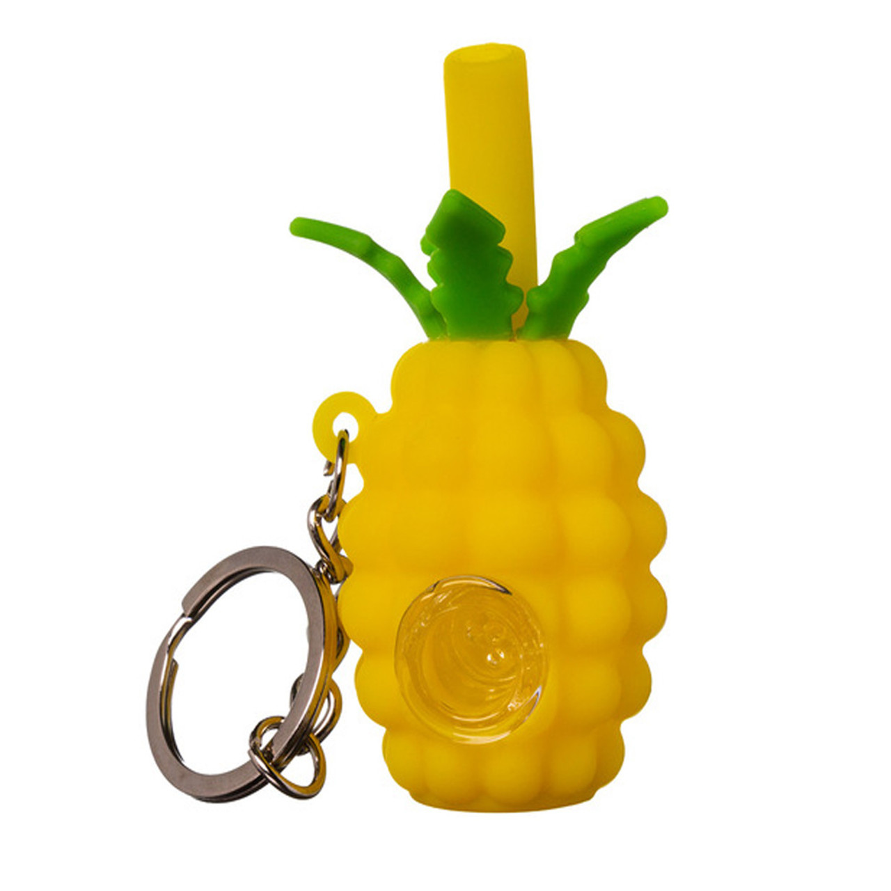 Pineapple Shaped Keychain Silicone Pipe 鳳梨矽膠煙斗