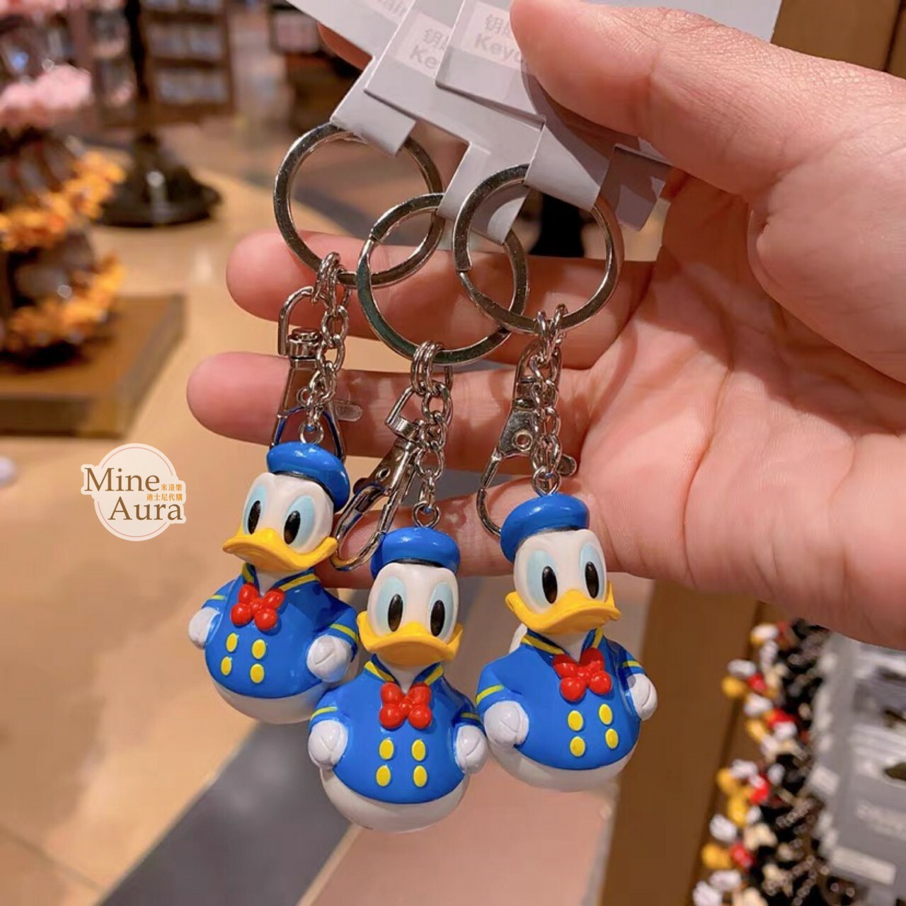 唐老鴨 Donald 漂浮 造型 鑰匙圈 吊飾 -上海迪士尼樂園
