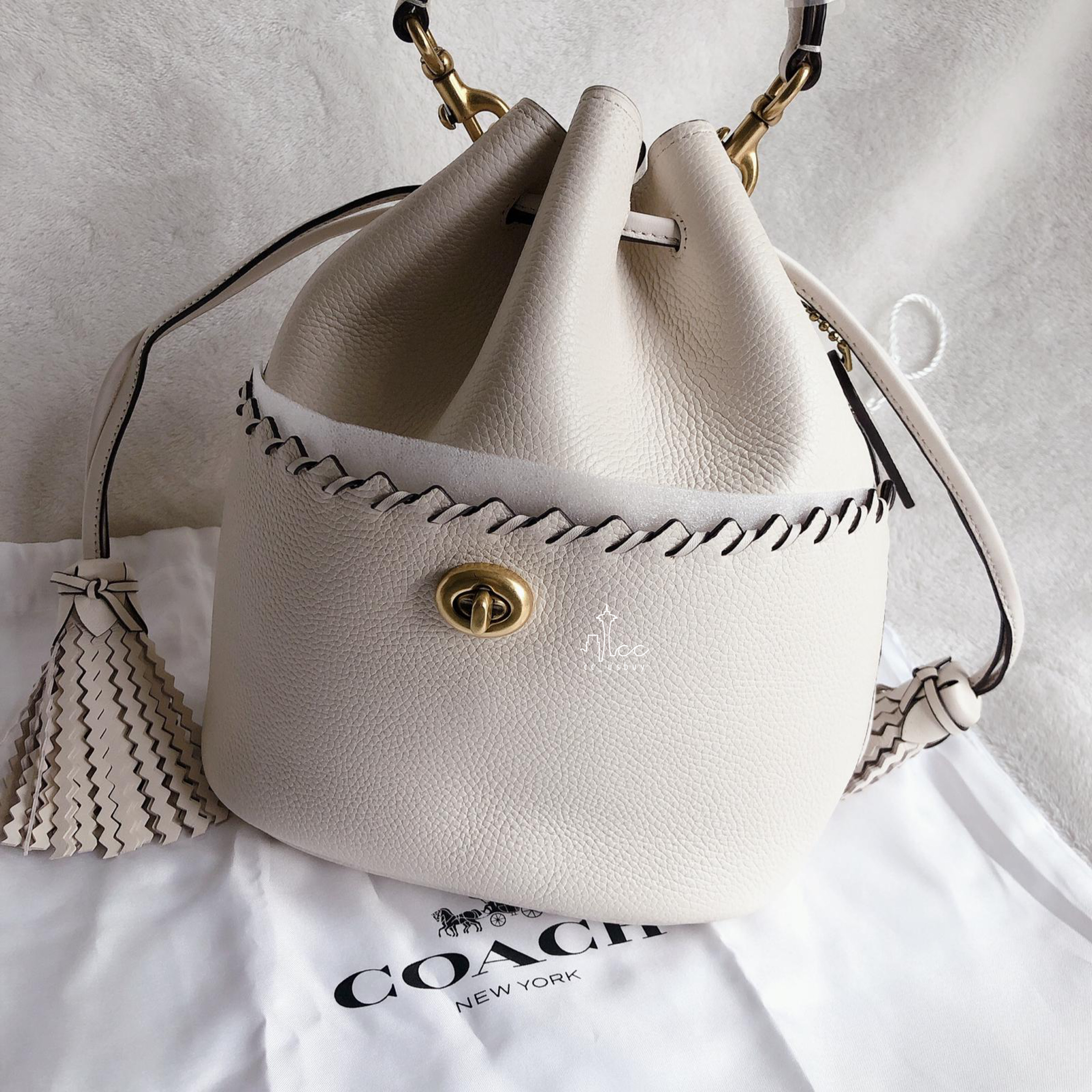 Coach Lora Bucket Bag With Whipstitch Detail