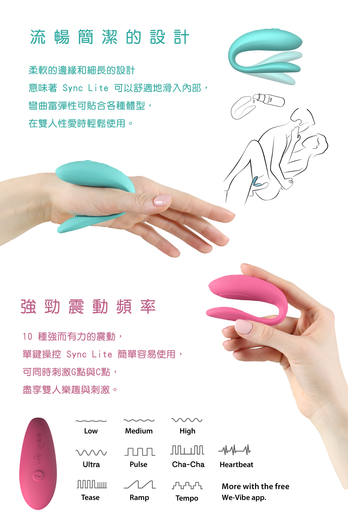 We-Vibe Sync Lite,we-vibe,加拿大 we-vibe,情趣用品,情趣玩具,雙人共震器,G點震動器,陰蒂震動器