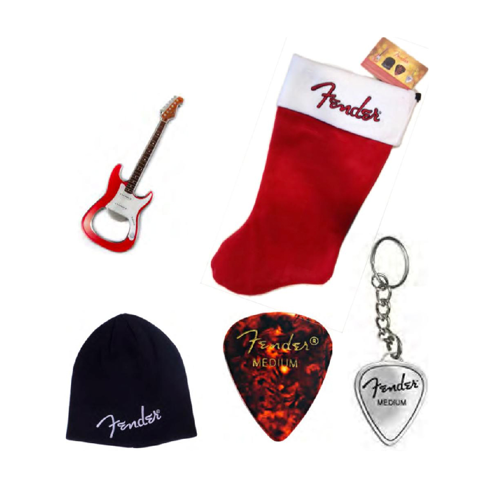 Fender Fender / 聖誕襪禮包(開瓶器+毛帽+彈片*12+鑰匙圈) 聖誕襪禮包 第 2 張圖片｜三峽配件 / 週邊