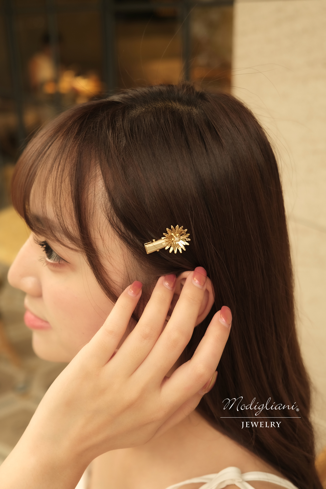 黃銅飾品, 髮夾, 飾品, 黃銅,施華洛世奇水鑽,小巧,花草,可愛