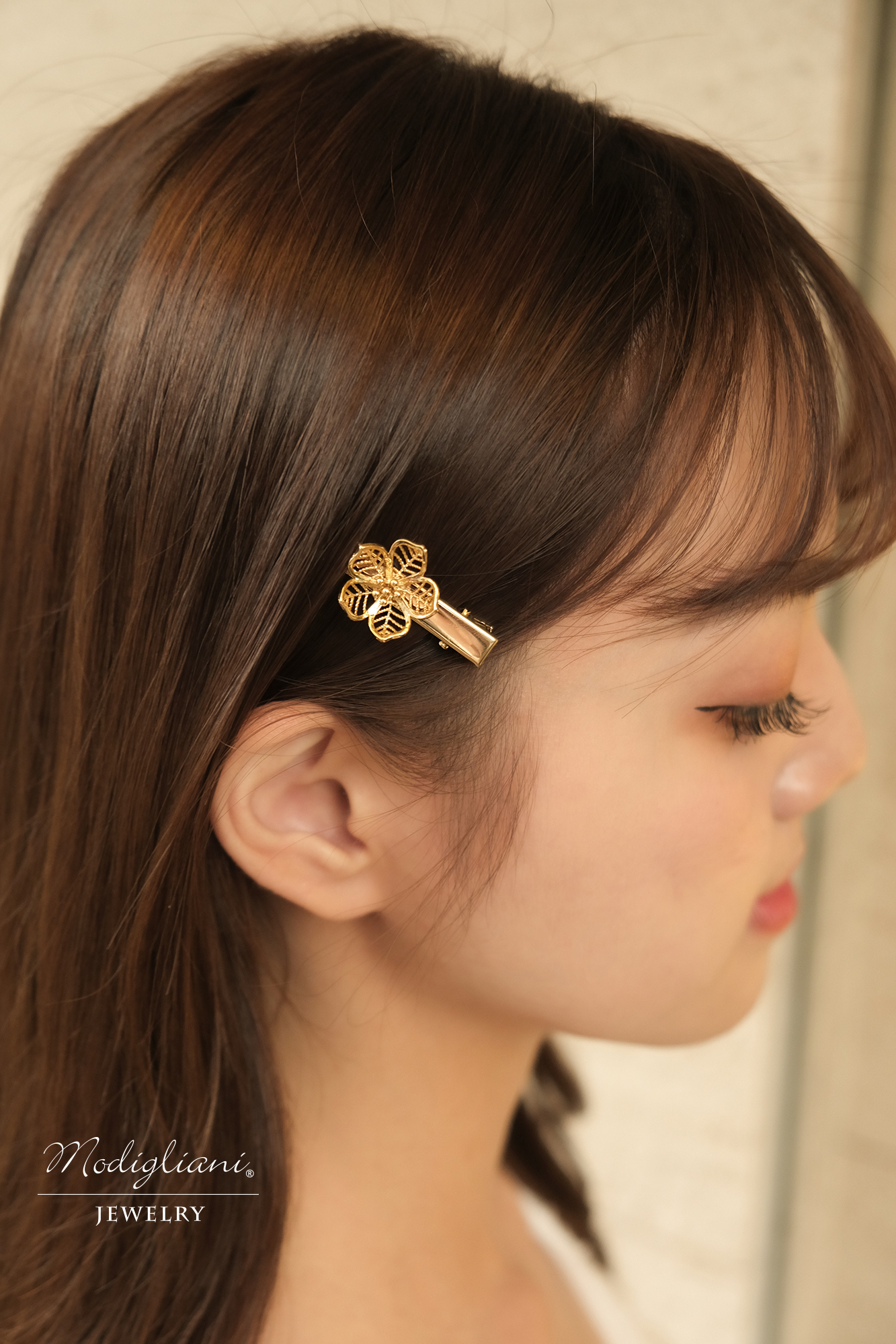 黃銅飾品,髮夾, 飾品,黃銅,花草,氣質,小巧