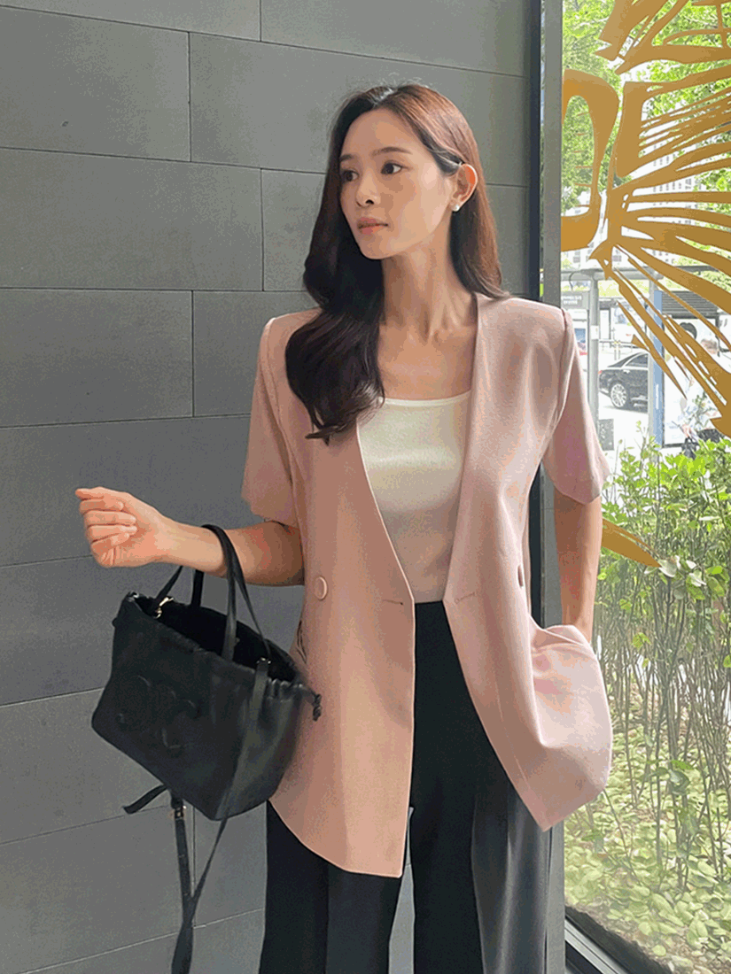 [現貨] V領短袖外套 [ 3色 / Free ]