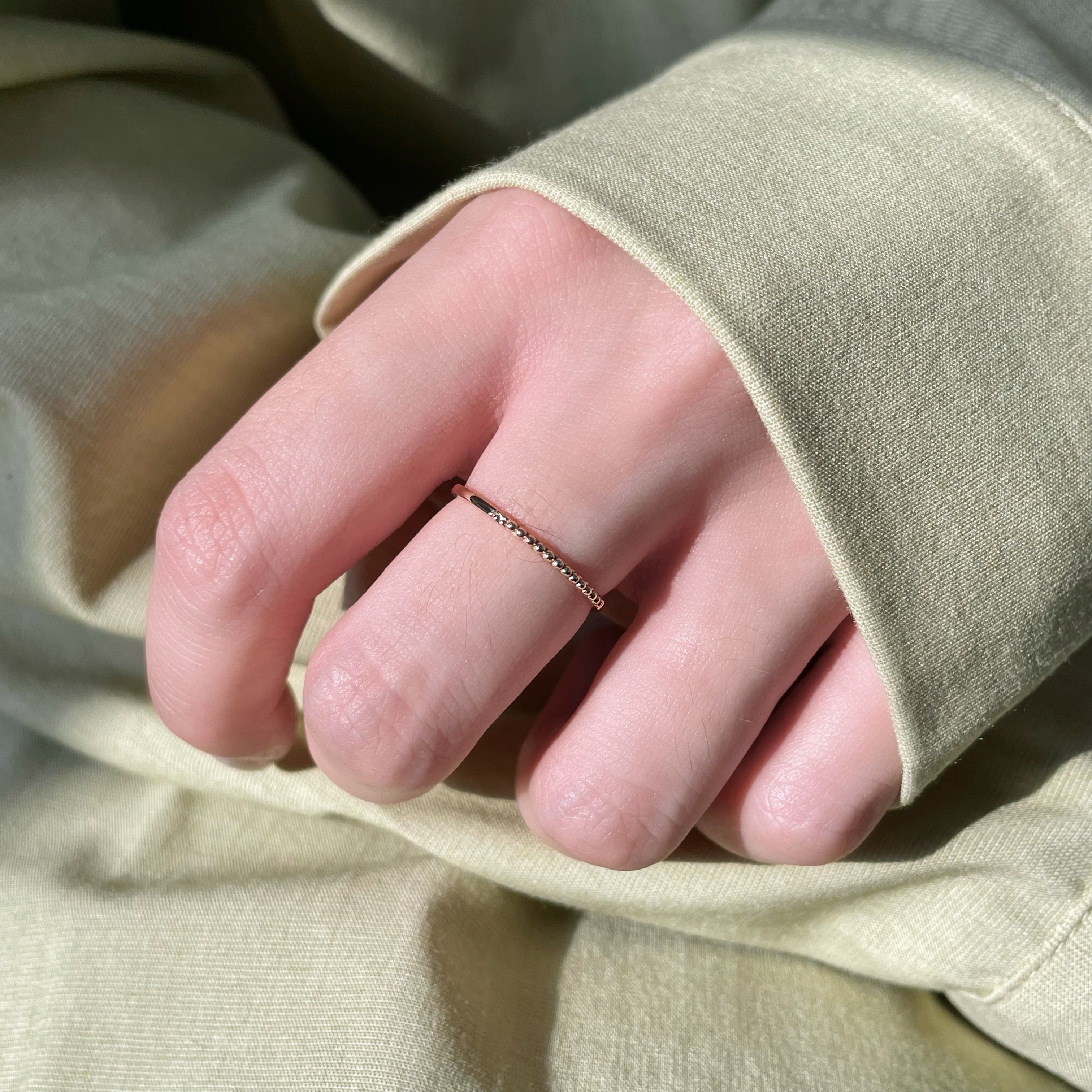 14k點點超迷你真鑽戒指