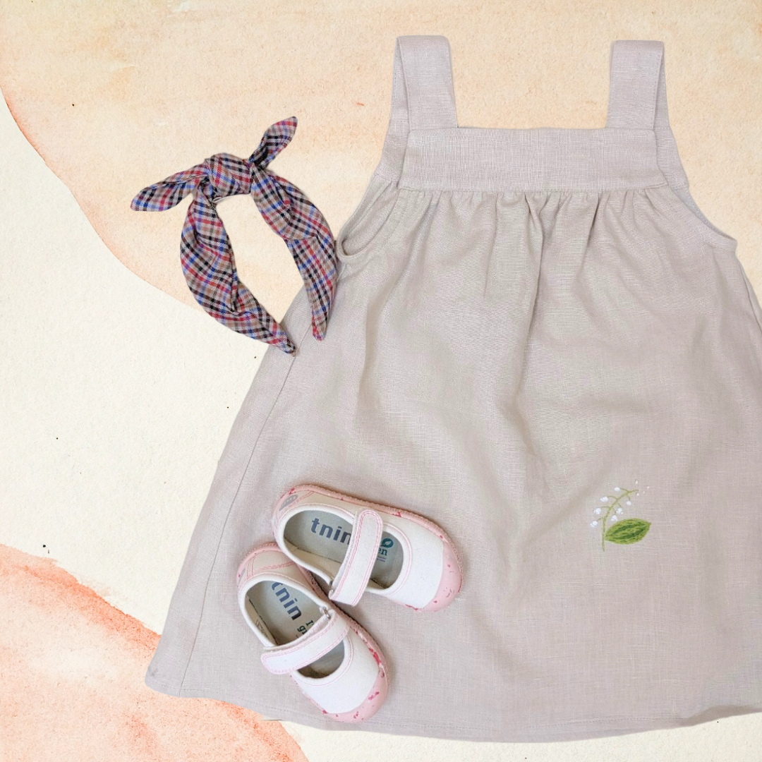 ALL THE BEAUTIFUL LINEN 荷葉無袖洋裝 JUNE DRESS