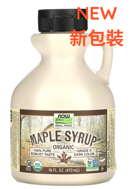 Now 有機楓糖漿A級深色 (最佳食用日期為2027年2月28日)
