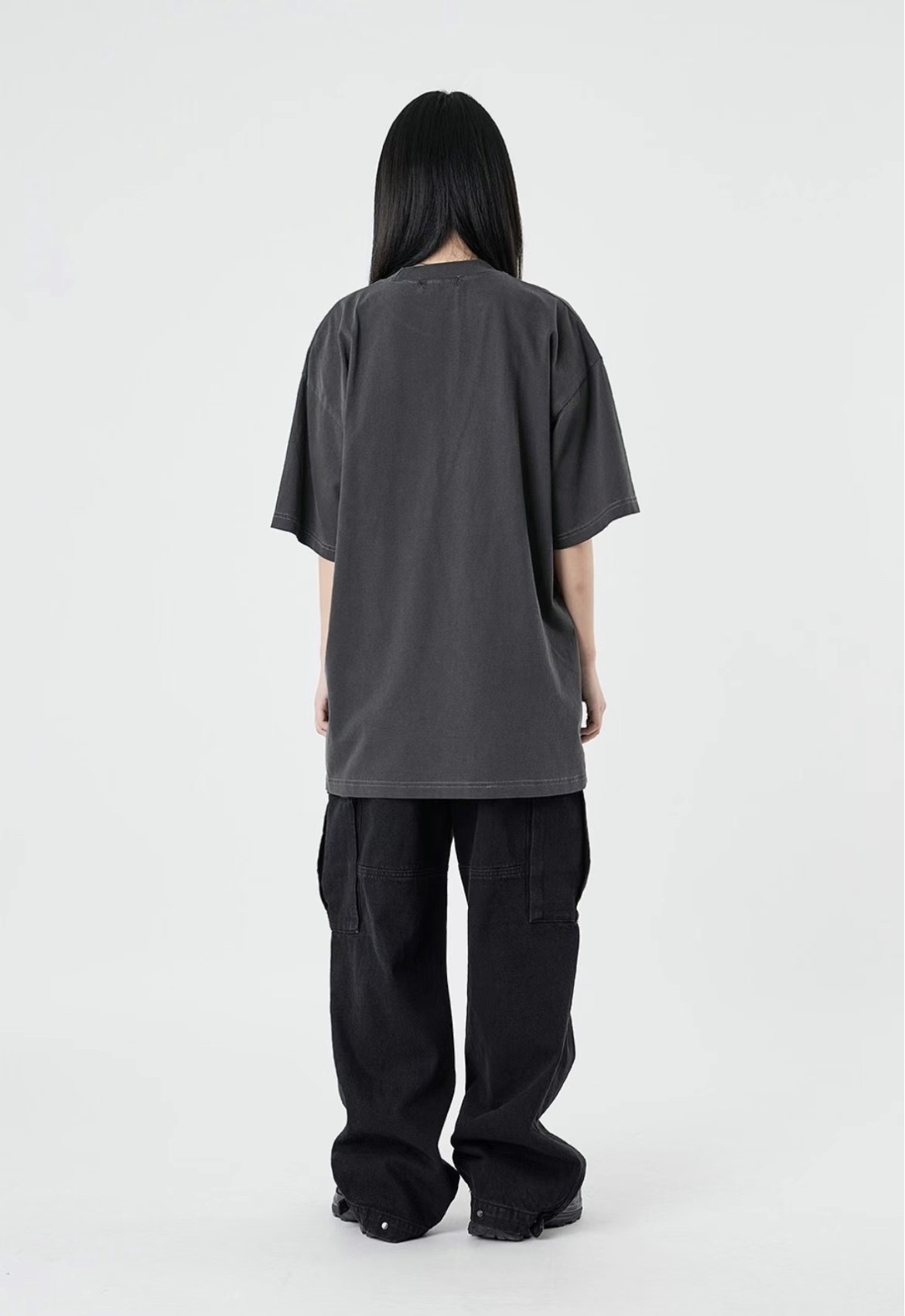 🇰🇷Raucohouse 水洗 口袋 卯釘 工裝 Cargo 牛仔褲 長褲