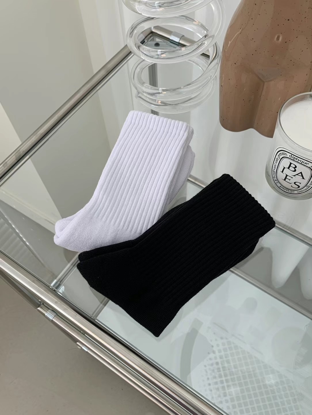 🇰🇷韓國 純棉 吸汗 收緊 運動襪 長襪 白長襪 棉襪