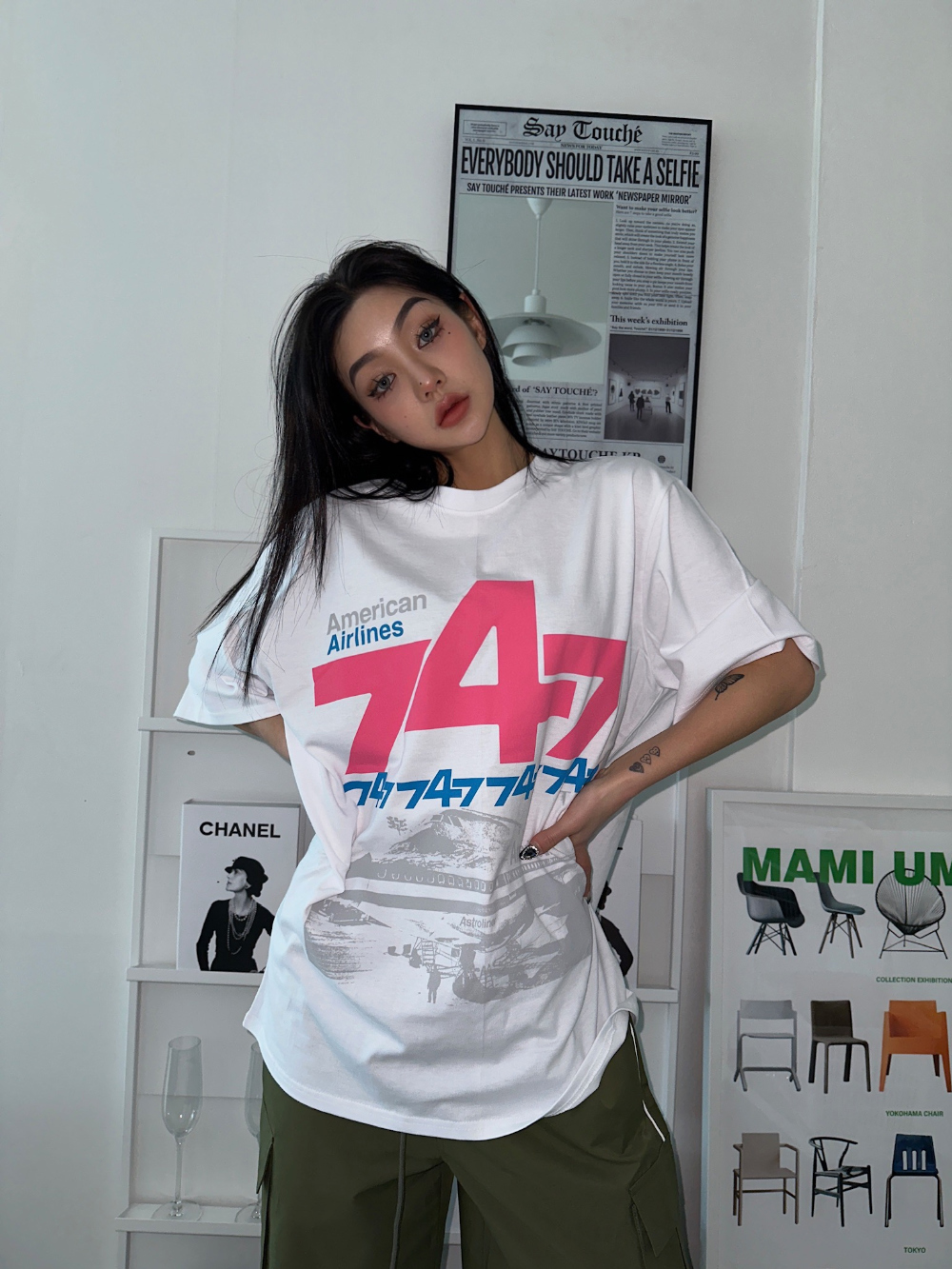 🇰🇷韓國 波音 747 飛機 短袖 AIRLINES OVER T