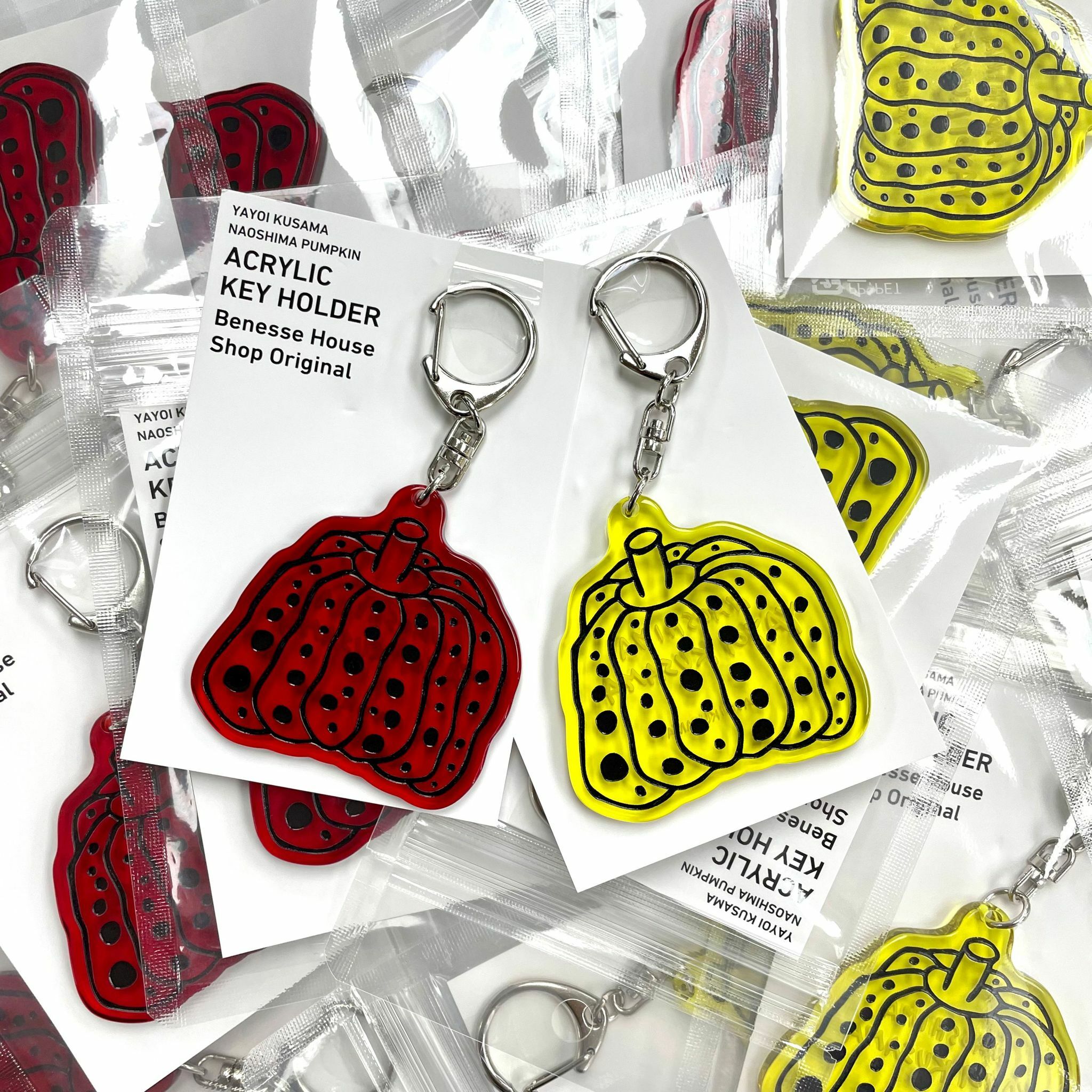 Yayoi kusama Acrylic Pumpkin Key Holder   (Red/Yellow)
