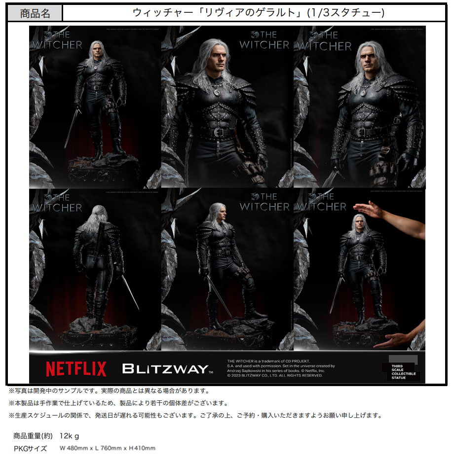 "The Witcher" Geralt of Rivia (1/3 Statue)