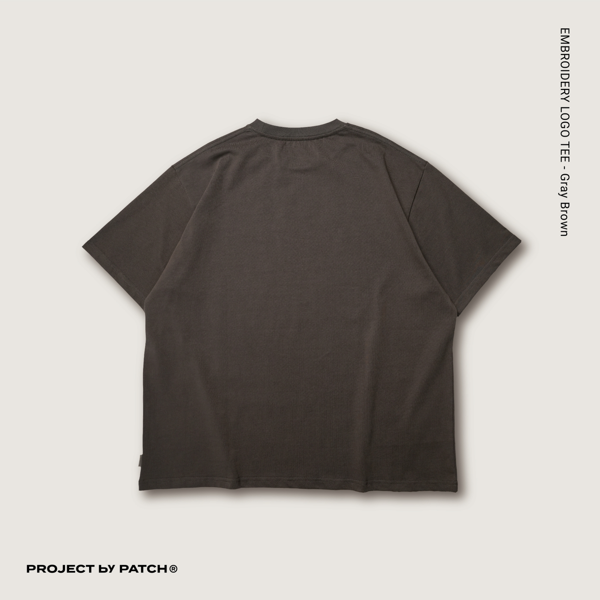 P.B.P - Embroidery Logo Tee - Gray Brown