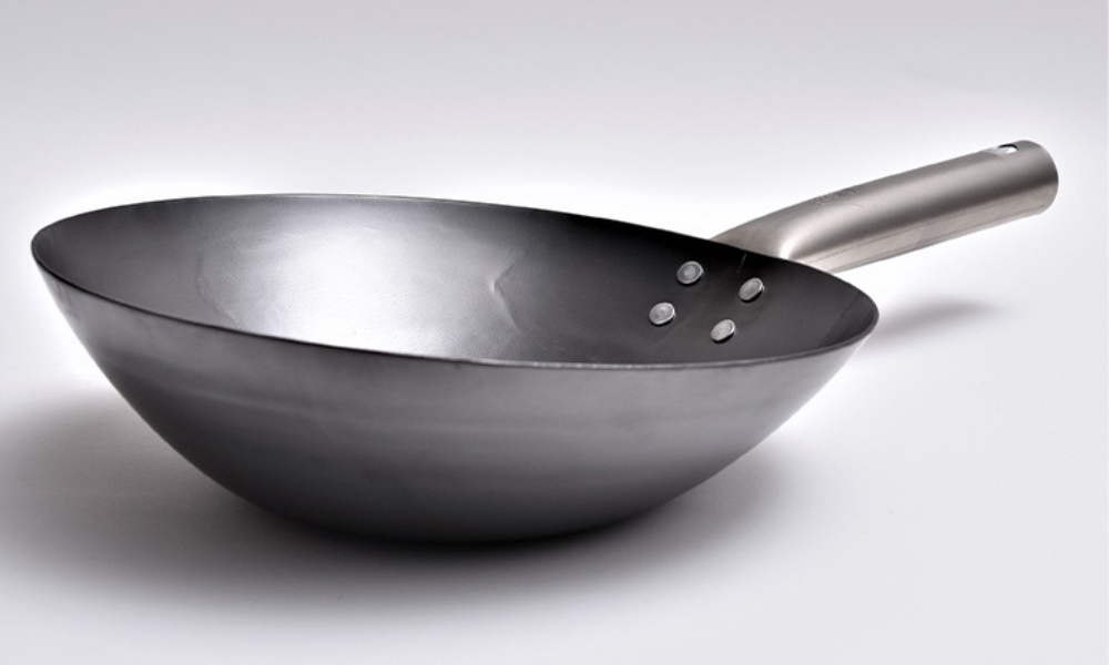 《山田工業所》日本製手工拓打鐵鍋 HANAKO + 中華鐵炒鍋 30cm(板厚1.6mm)