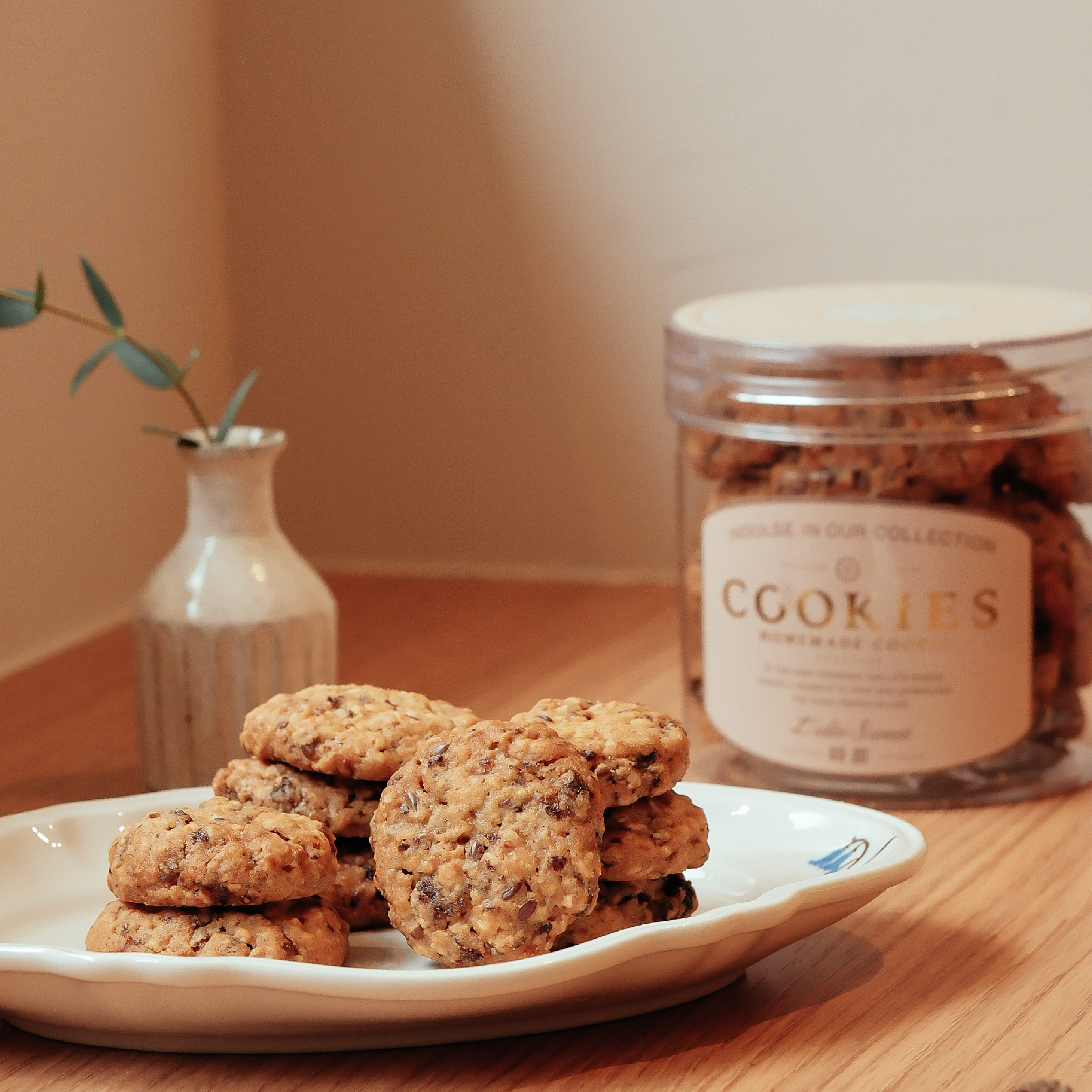 【兩件折50元】燕麥亞麻葡萄乾法式手工餅乾