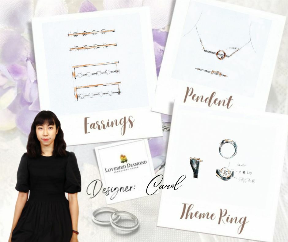 18K白金及玫瑰金天然鑽石頸鏈